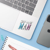 Sticker Homme autodidacte (Ordinateur portable avec iPhone)