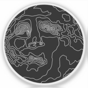 Sticker homme dans la lune
