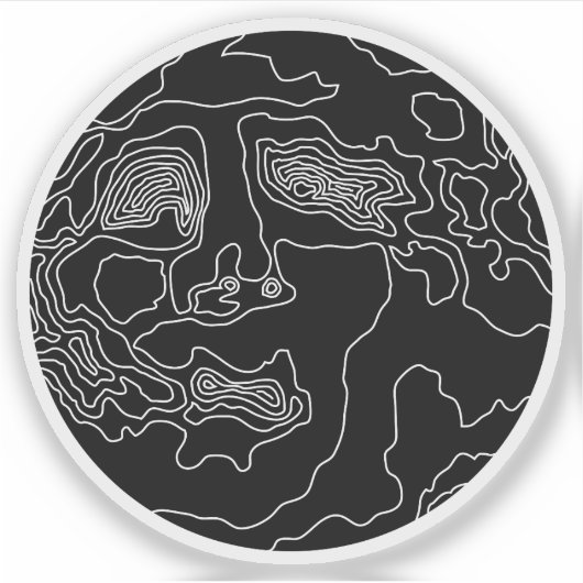 Sticker homme dans la lune (Devant)