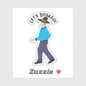 Sticker Homme de danse carrée (Feuille)