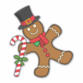Sticker Homme de pain d'épice (Devant)
