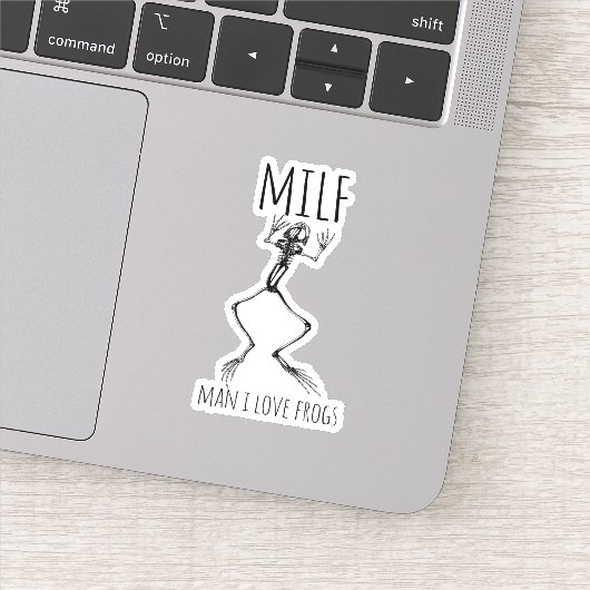 Sticker Homme J'aime les grenouilles (Détail)