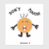 Sticker Homme orange hurlant (Feuille)