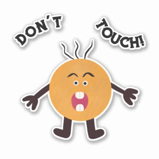 Sticker Homme orange hurlant (Devant)