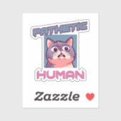 Sticker Homme pathétique - Drôle conception de chat (Feuille)
