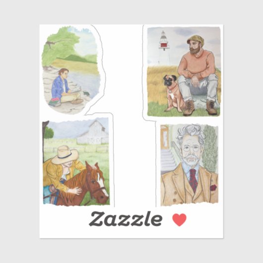 Sticker Hommes actifs (Feuille)
