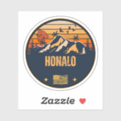 Sticker Honalo, Hawaï (Feuille)