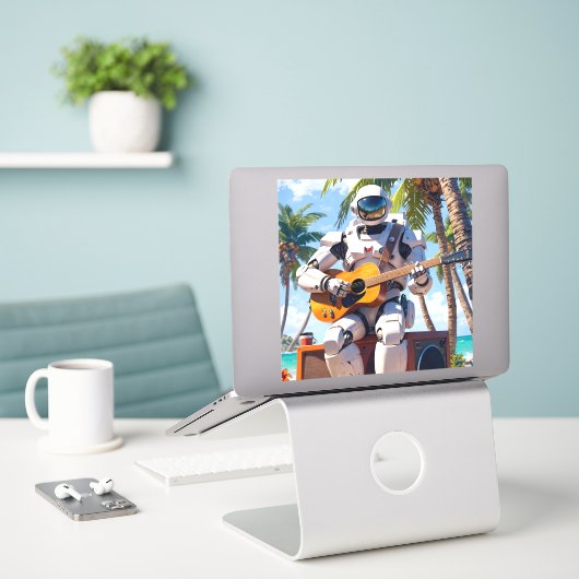 Sticker Honda asimo nasa robonaut automate jouant gui... (Ordinateur portable sur le bureau)