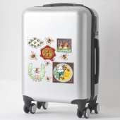 Sticker HONEY BEE, ROSES SAUVAGES, OEUVRE Floral Rose Blan (Sur valise)