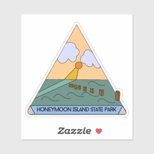 Sticker Honeymoon Island State Park (Feuille)