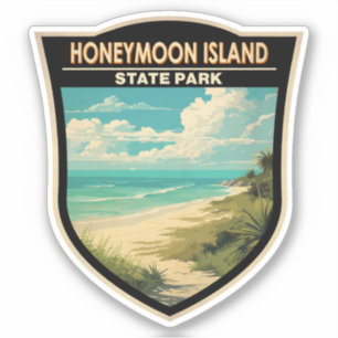 Sticker Honeymoon Island State Park Florida Travel Vintage