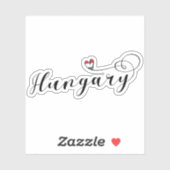 Sticker Hongrie Hongroise Drapeau cardiaque (Feuille)