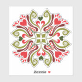 Sticker Hongrois Floral Folk Motif (Feuille)