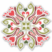 Sticker Hongrois Floral Folk Motif (Devant)