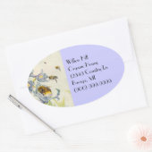 Sticker Honing Bijen Morning Glory Bloemen Imker (Envelop)