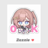 Sticker Honkai Star Rail Chibi Asta (Feuille)