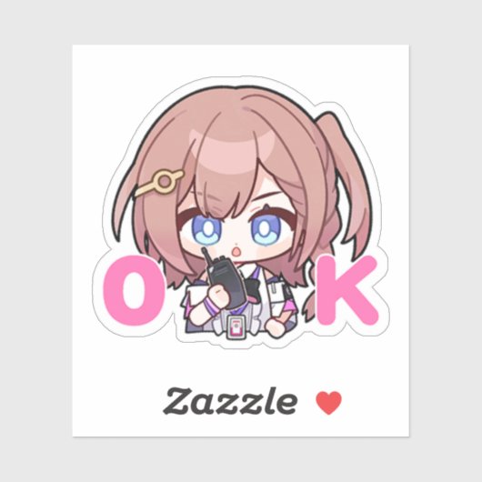 Sticker Honkai Star Rail Chibi Asta (Feuille)