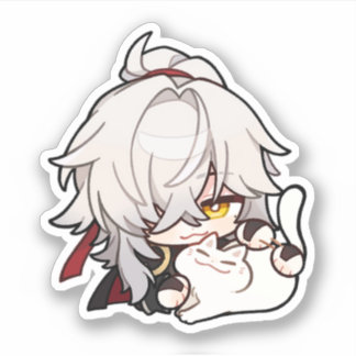 Sticker Honkai Star Rail Chibi Jing Yuan Kitty