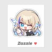Sticker Honkai Star Rail Chibi Serval (Feuille)
