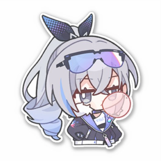 Sticker Honkai Star Rail Chibi Silver Wolf (Devant)
