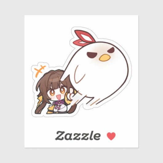 Sticker Honkai Star Rail Chibi Sushang Phoenix (Feuille)