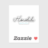 Sticker Honolulu Hawaï (Feuille)
