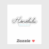 Sticker Honolulu Hawaï (Feuille)