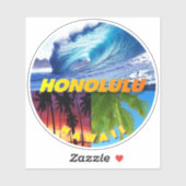 Sticker Honolulu Hawaii (Feuille)