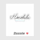 Sticker Honolulu Hawaii (Feuille)