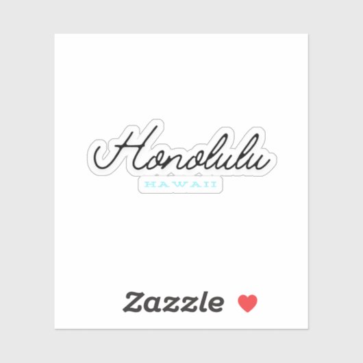 Sticker Honolulu Hawaii (Feuille)