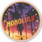 Sticker Honolulu Hawaii (Devant)