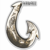 Sticker Hook tribal Hawaii (Devant)