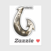 Sticker Hook tribal Hawaii (Feuille)