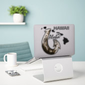 Sticker Hook tribal Hawaii - ALOHA HAWAII (Ordinateur portable sur le bureau)