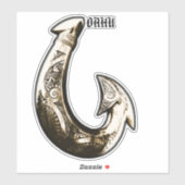 Sticker Hook tribal Oahu (Feuille)