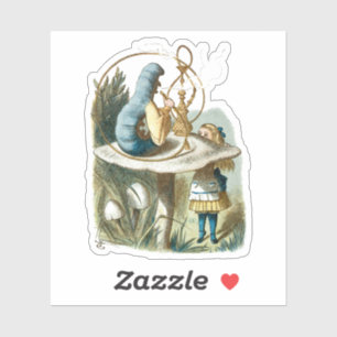 Sticker Hookah Fumer la chenille sur le champignon