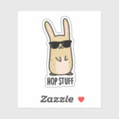 Sticker Hop Stuff Funny Lapin Lapin Pun (Feuille)
