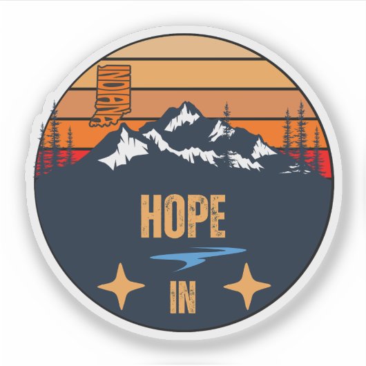 Sticker Hope, Indiana (Devant)