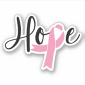 Sticker Hope Pink Ribbon Sensibilisation au cancer du sein (Devant)