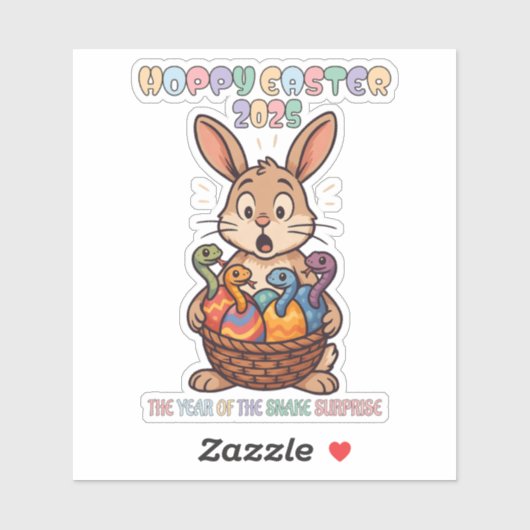 Sticker Hoppy Easter 2025 : The Year of the Snake Surprise (Feuille)