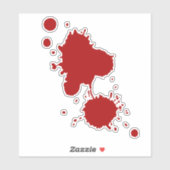 Sticker Horaire de la goutte de sang (Feuille)