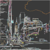 Sticker Horizon coloré à Manhattan (Devant)