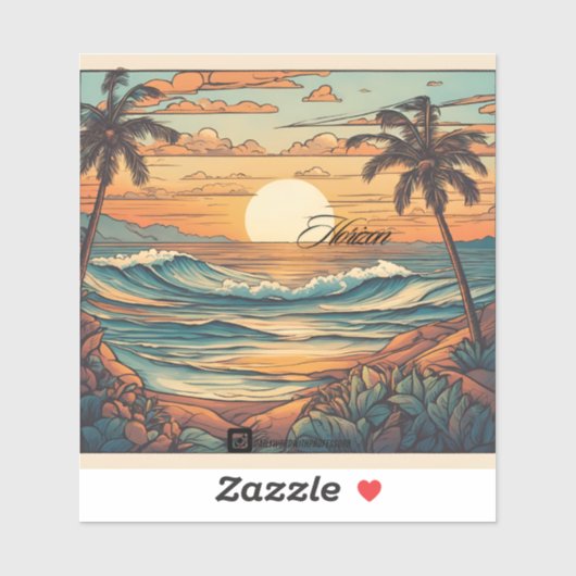 Sticker Horizon Tropical (Feuille)