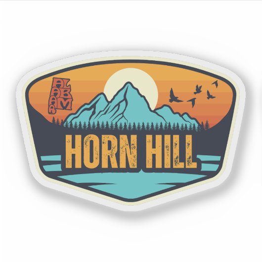 Sticker Horn Hill, Alabama (Devant)