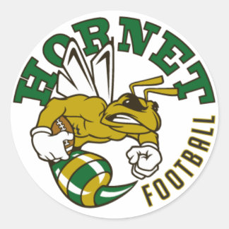 Sticker Hornet Football Round