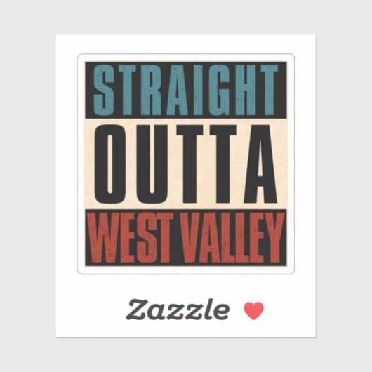Sticker Hors droit West Valley Utah UT (Feuille)