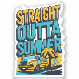 Sticker Hors Été - Retro Retour à l'école