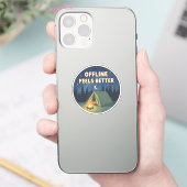 Sticker Hors ligne, c'est mieux (Téléphone)