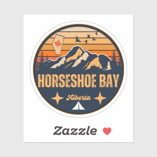 Sticker Horseshoe Bay (Alberta) (Feuille)