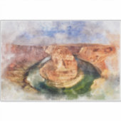 Sticker Horseshoe Bend in Grand Canyon aquarelle (Devant)
